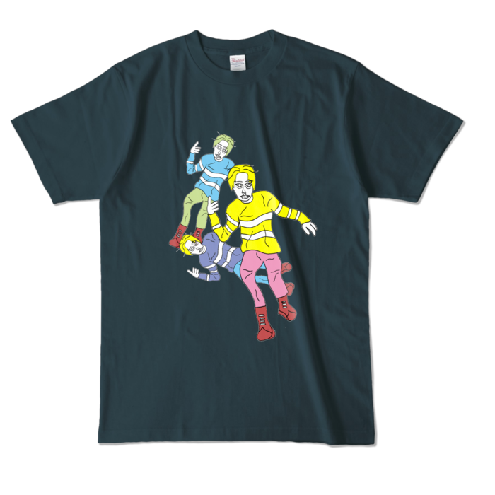 「シティボーイ」Tシャツ - L - デニム (濃色)