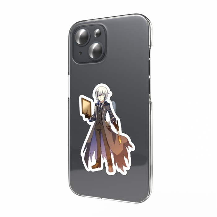 スマホステッカー　美術室のカオナシさん（女性）