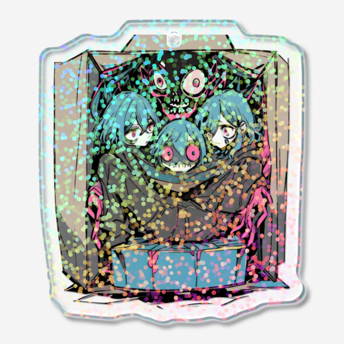 ホログラムアクリルキーホルダー - 50 × 50mm