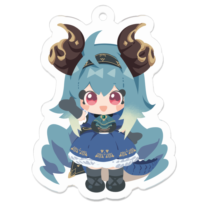 アクリルキーホルダー（コーティング） - 50 x 50 (mm)