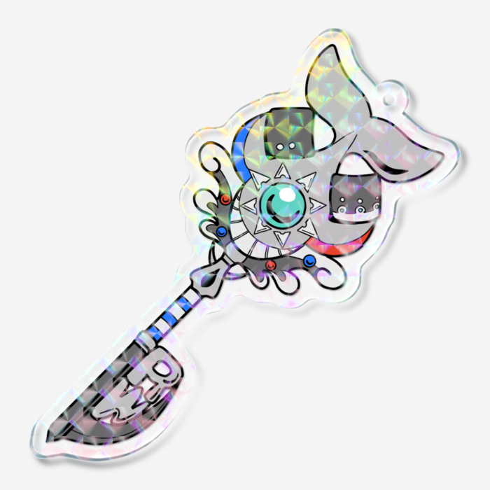 ホログラムアクリルキーホルダー - 70 × 70mm