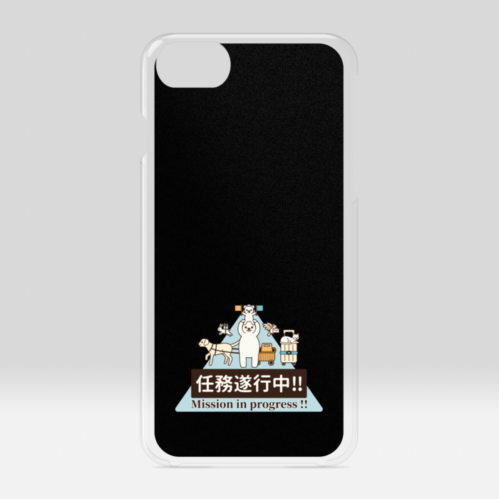 クリアiPhoneケース　黒色　iPhone 6 / 7 / 8 / SE(第2・第3世代)