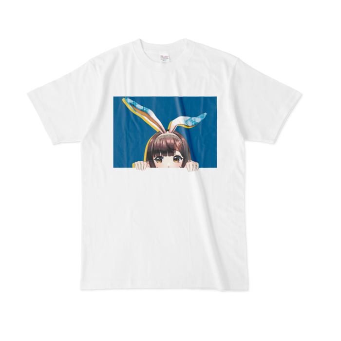 Tシャツ - L - 白/ブルー