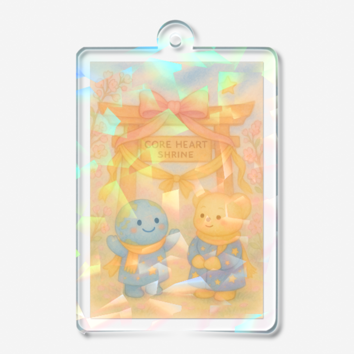 ホログラムアクリルキーホルダー - 50 × 50mm