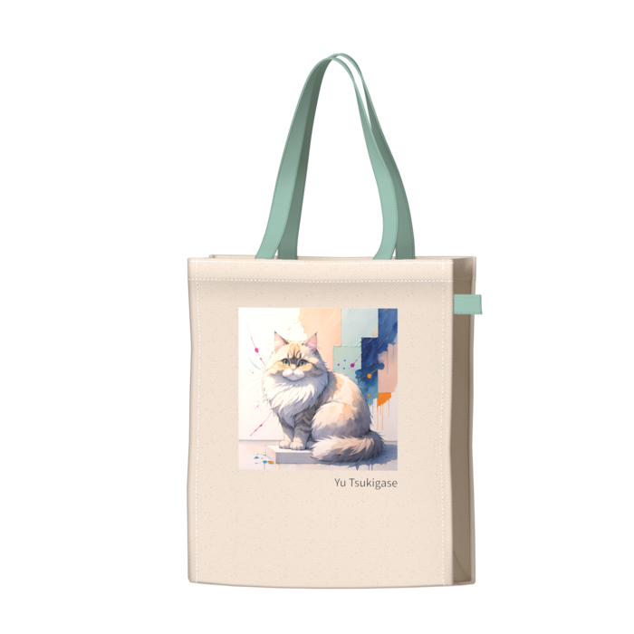 ツートンカラーバッグ - グリーン - W34 × H41 × D14cm