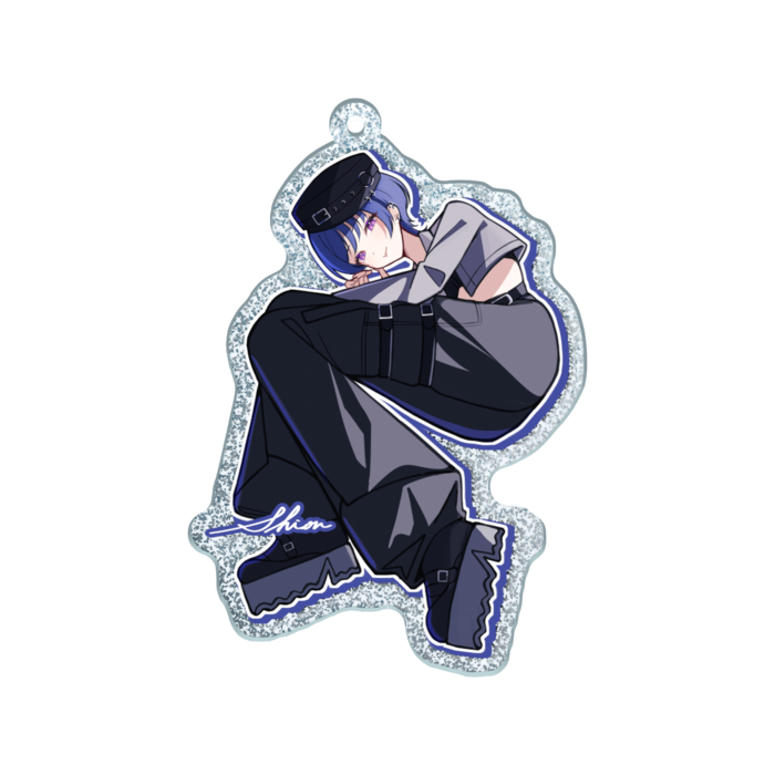 ラメアクリルキーホルダー - 70 × 70mm