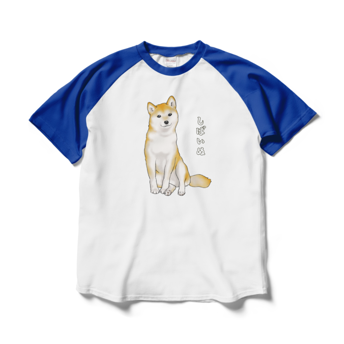 ラグランTシャツ - L - ホワイト×ロイヤルブルー / Size L, White & Royal Blue