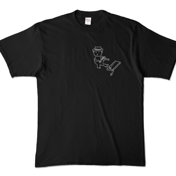 Tシャツ - XL - ブラック (濃色)-キャラ小