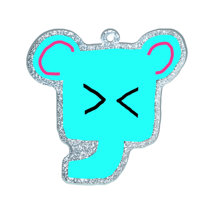 ラメアクリルキーホルダー - 50 × 50mm