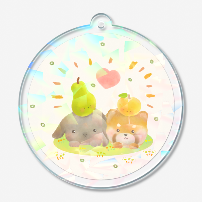 ホログラムアクリルキーホルダー - 50 × 50mm