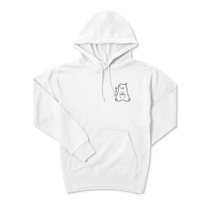 おまいらパーカー - S - ホワイト