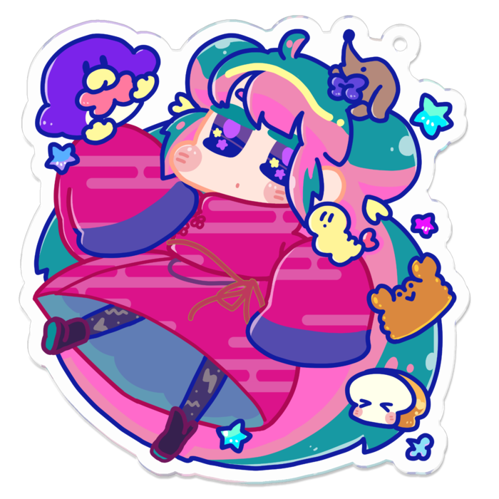 アクリルキーホルダー（コーティング） - 70 x 70 (mm)