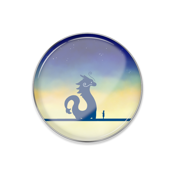 【龍との遭遇-碧黄-】ピンバッジ