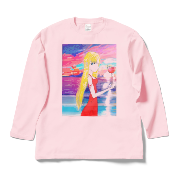 ロングスリーブTシャツ - L - ライトピンク