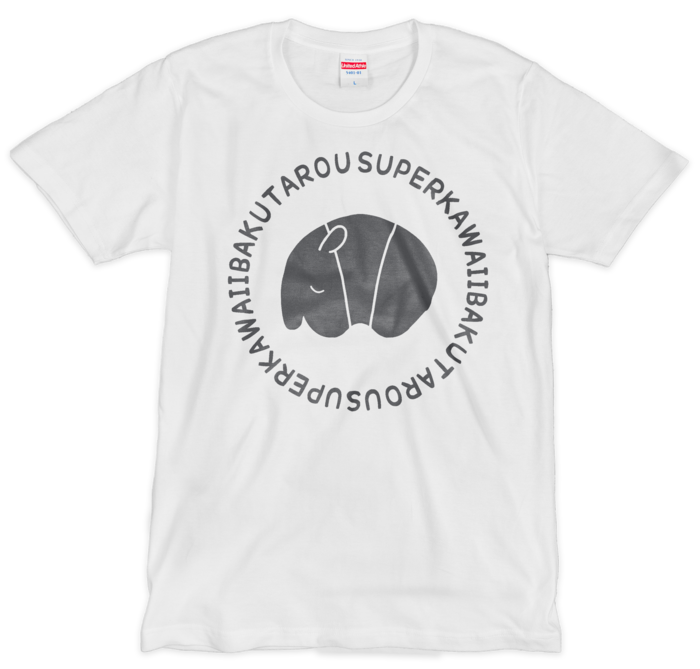 Tシャツ - L - 白(シルクスクリーン印刷)