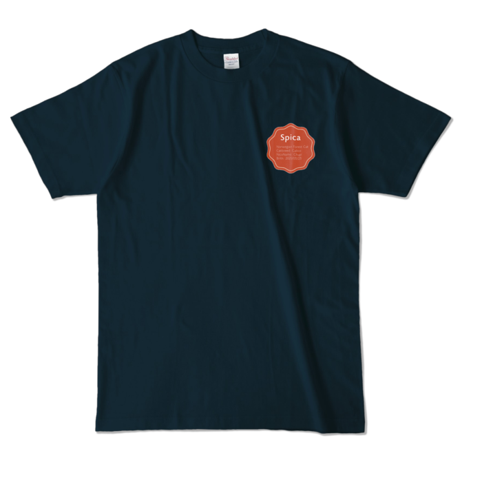 スピカ胸元ロゴTシャツ - L - ネイビー (濃色)
