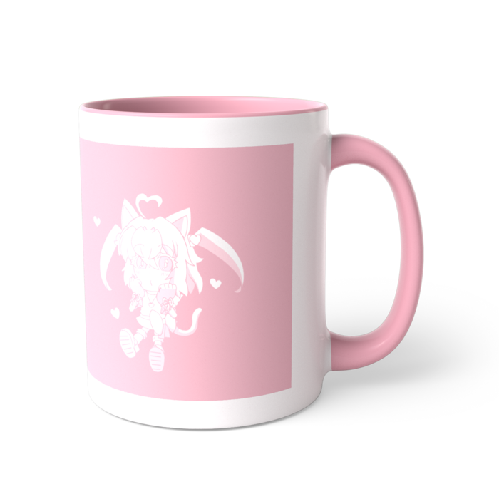 ツートンカラーマグカップ - 直径 8.2cm / 高さ 9.5cm - 背景あり