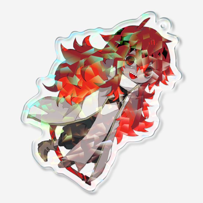 ホログラムアクリルキーホルダー - 70 × 70mm