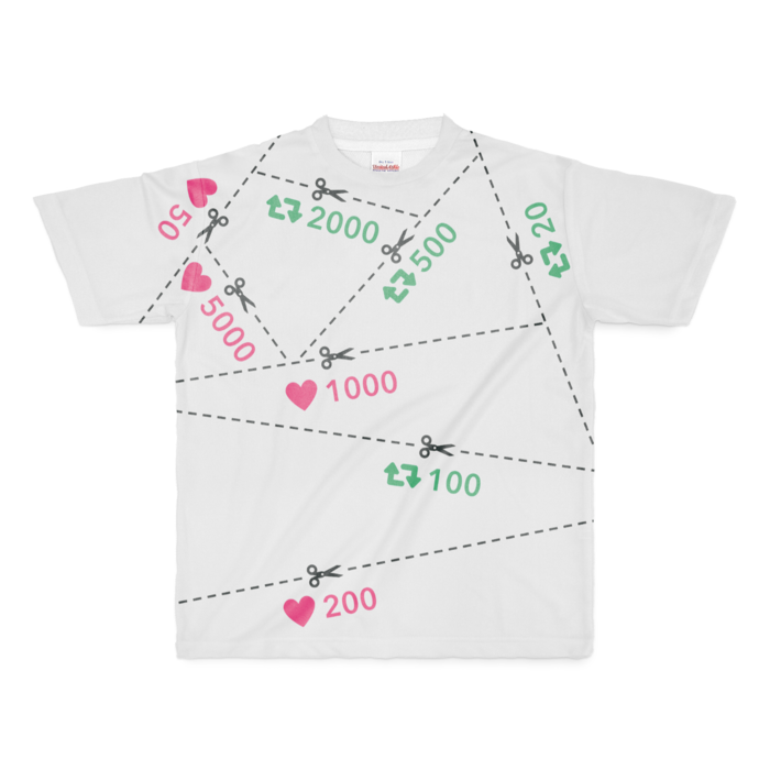 フルグラフィックTシャツ - M - 両面印刷