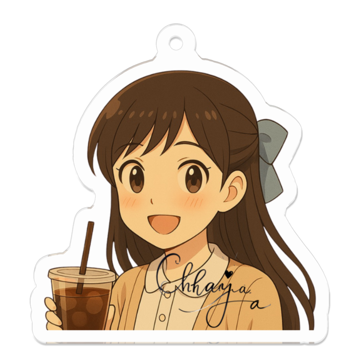 アクリルキーホルダー（コーティング） - 50 x 50 (mm)