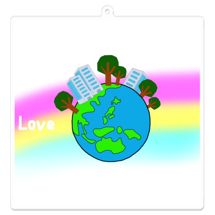 アクリルキーホルダー - 100 x 100 (mm)