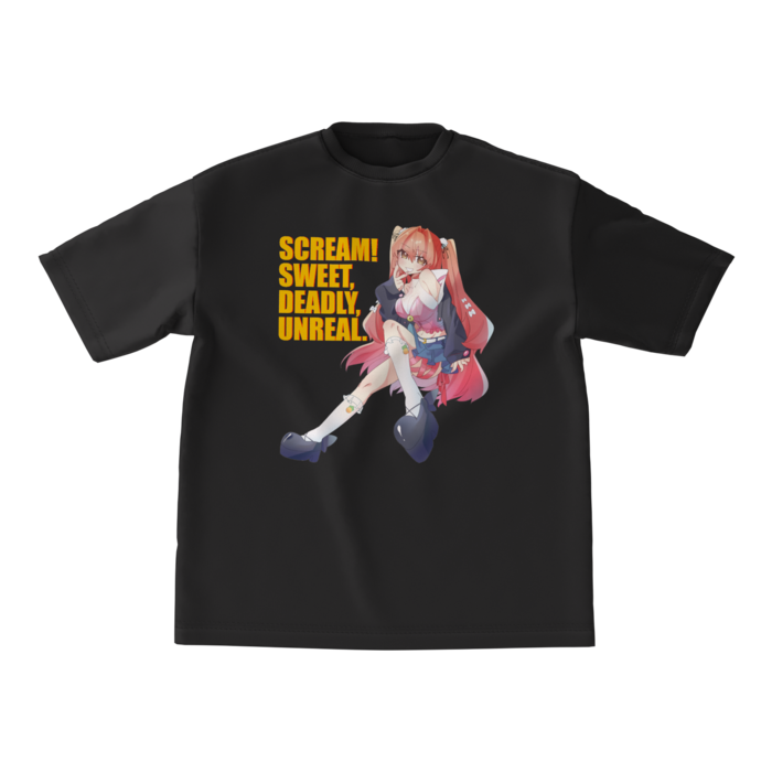 ビッグシルエットTシャツ黒 - M -