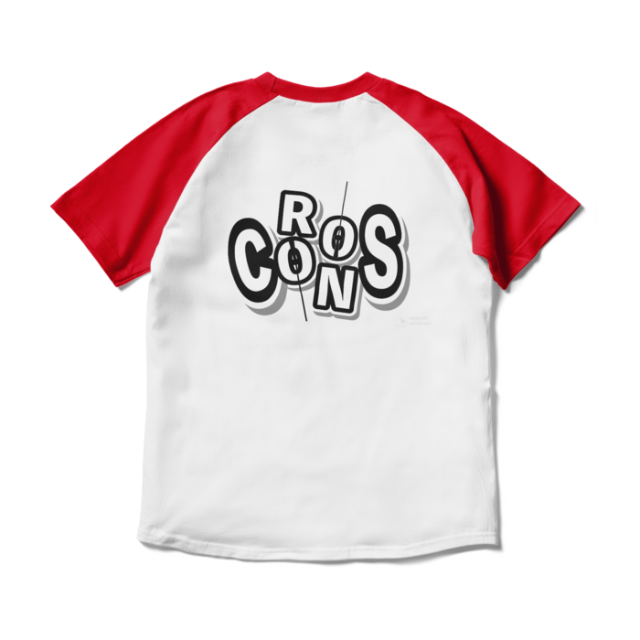 ラグランTシャツ - M - ホワイト×レッド