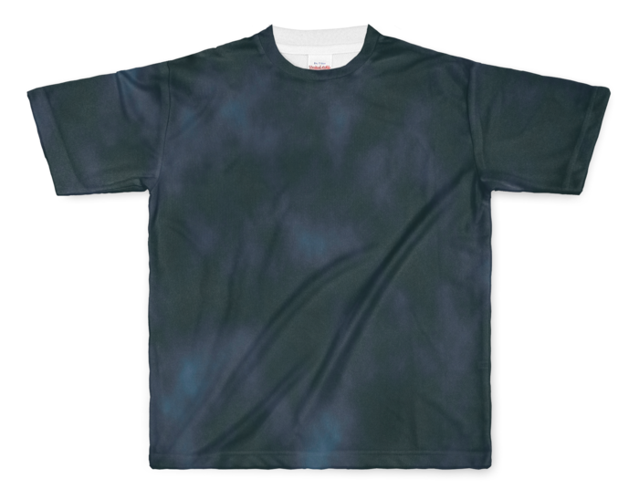 ムラ染風Tシャツ - L - ブラック