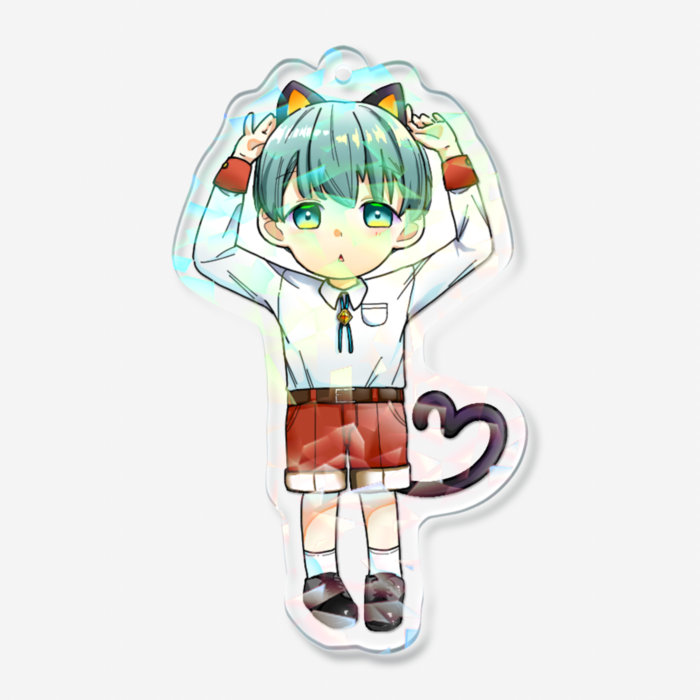 ホログラムアクリルキーホルダー - 70 × 70mm