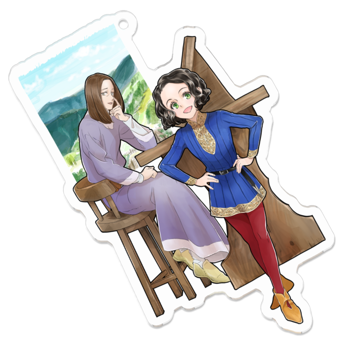 アクリルキーホルダー（コーティング） - 70 x 70 (mm)