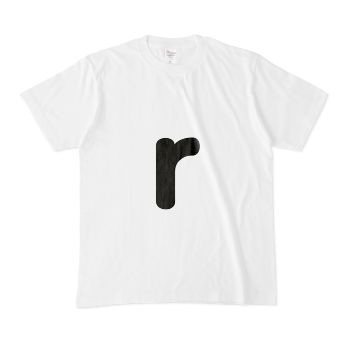 「r」（小文字）Tシャツ - M - 白