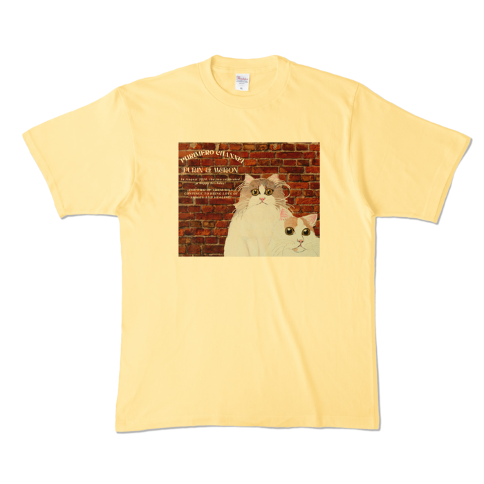 カラーTシャツ - XL - ライトイエロー (淡色)