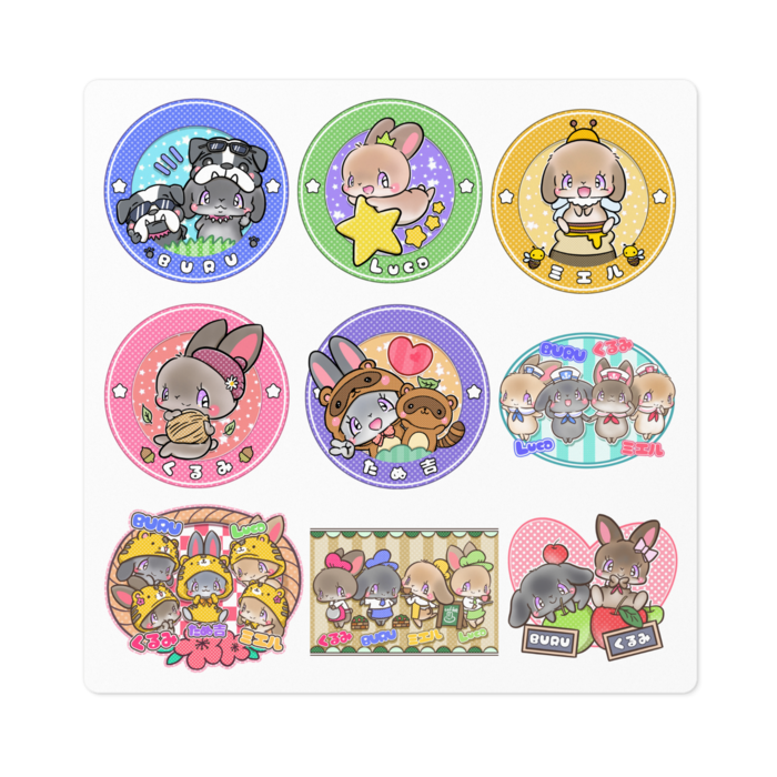 ステッカー - 100 x 100 (mm)