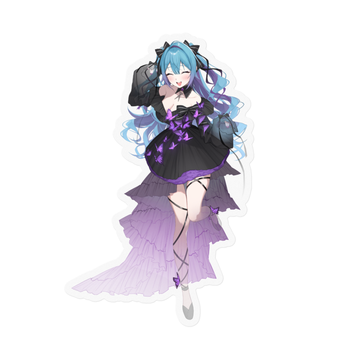 ステッカー - 100 x 100 (mm) 笑顔