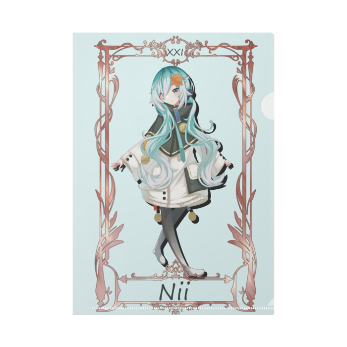 クリアファイル - A4(青地)