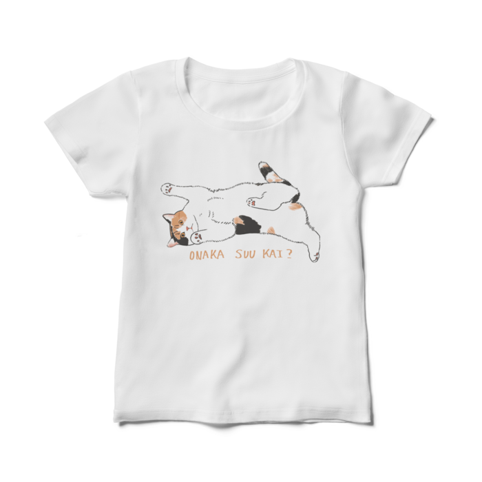 レディースTシャツ - M - 白(お腹吸う?)