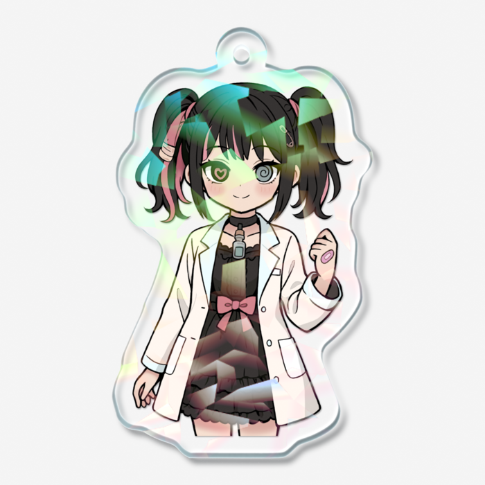 ホログラムアクリルキーホルダー - 50 × 50mm