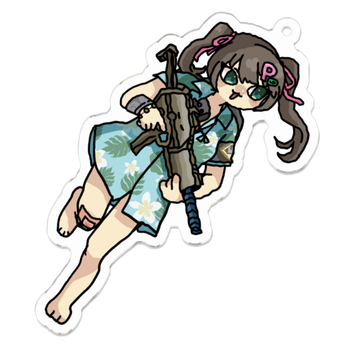 P4アロハ女　70 x 70 (mm)