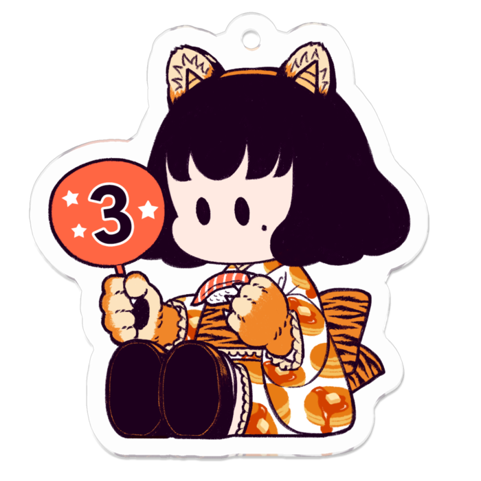 OSWR_アクリルキーホルダー（コーティング無し）_うちわ