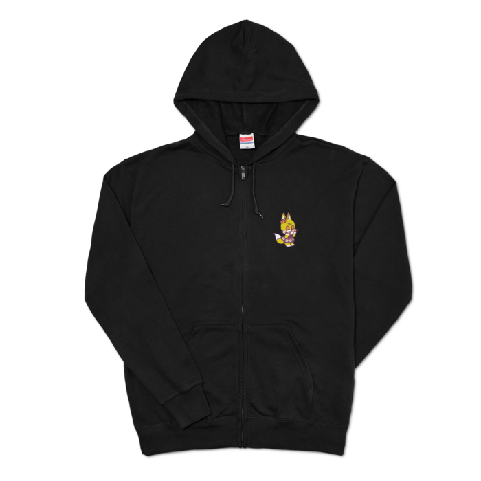 ジップパーカー - XL - ブラックワンポイント