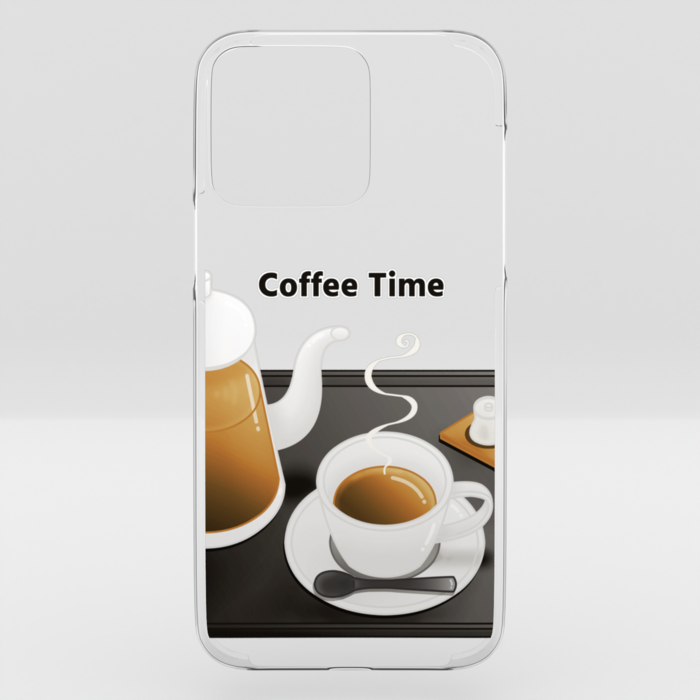 クリアiPhoneケース　珈琲　iPhone 14ProMax