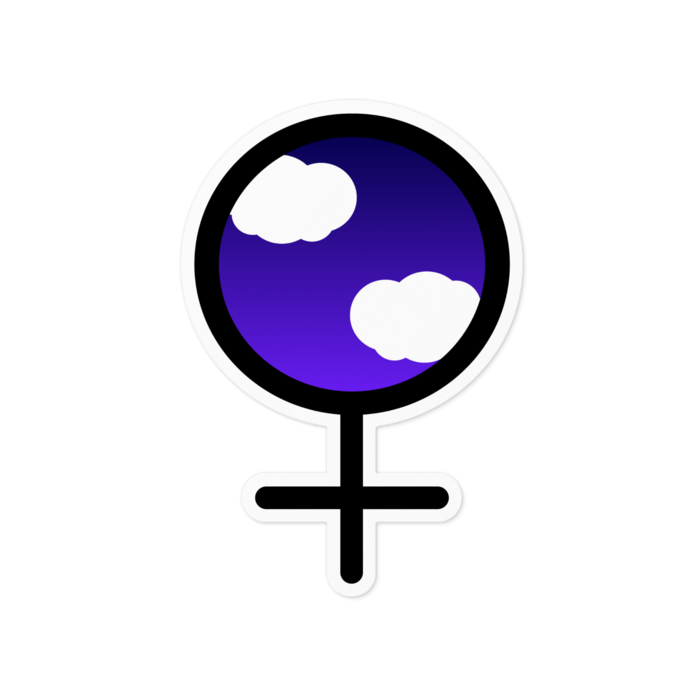 夜空【F】性別記号ステッカー