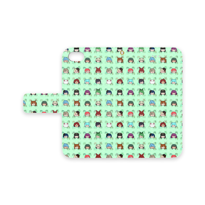 手帳型iPhoneケース(8/7/SE2) -グリーン