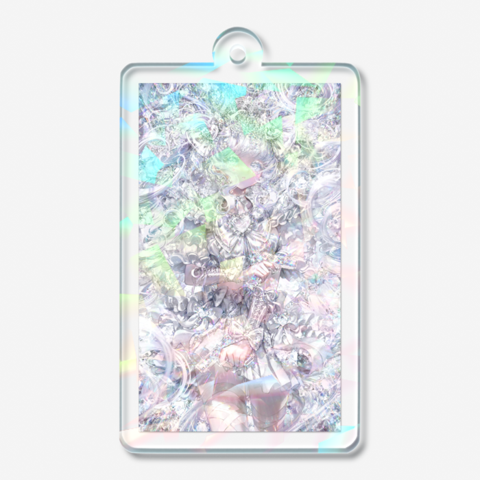 ホログラムアクリルキーホルダー/Hologram acrylic keychain(クリスタル/crystal) - 50 × 50mm