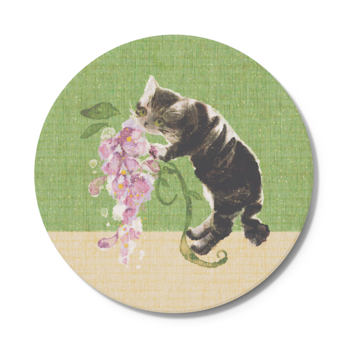 コースター緑 - 円形