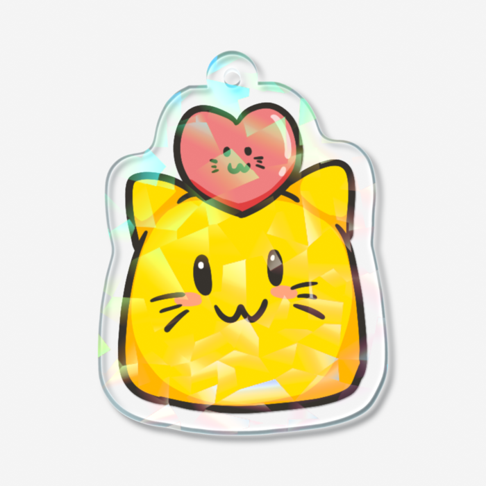 ホログラムアクリルキーホルダー - 50 × 50mm