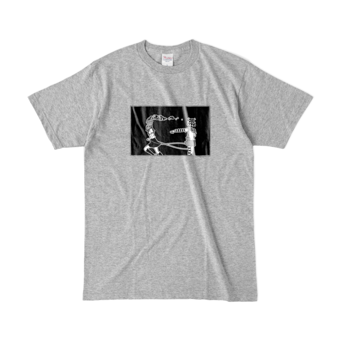 カラーTシャツ(濃色) - L - 杢グレー