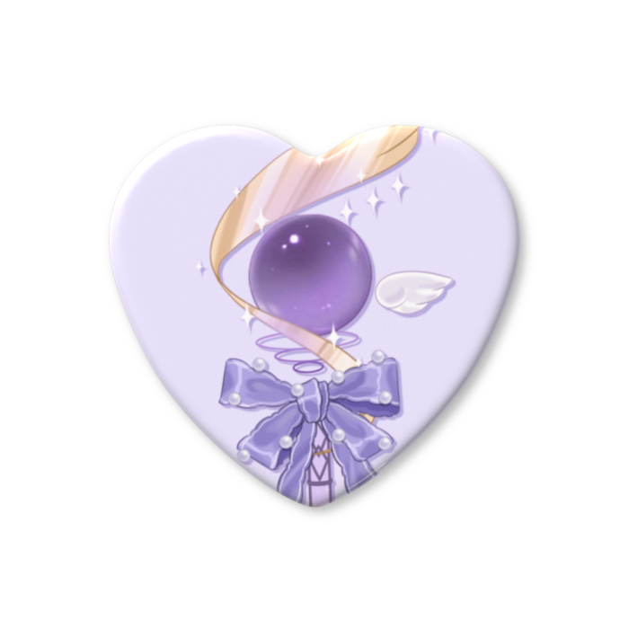ハート缶バッジ - 57 × 52.5mm