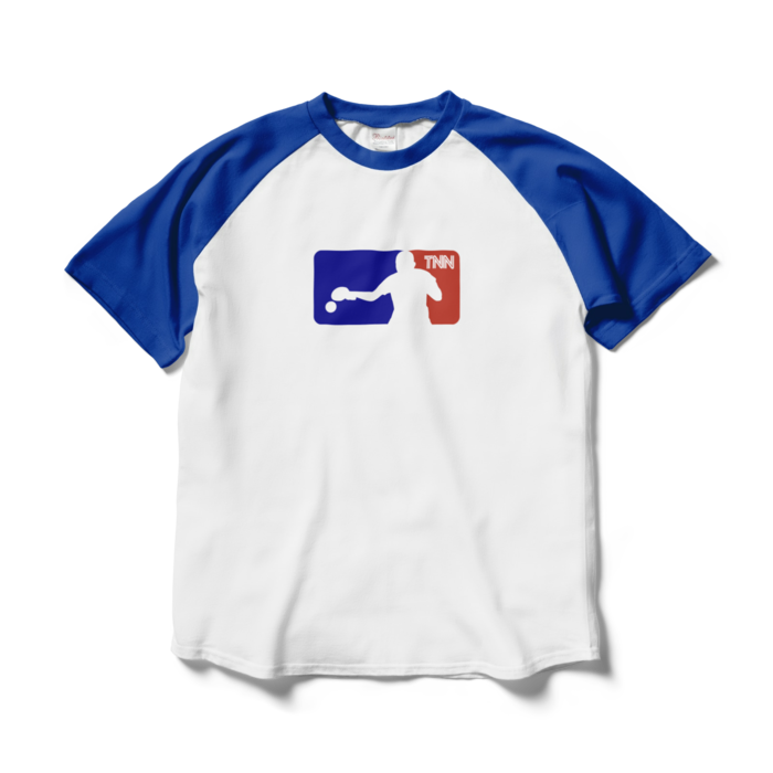 TNN放送局オフィシャルTシャツ - L - ホワイト×ロイヤルブルー