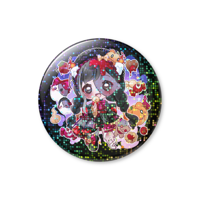 グリッターホログラム缶バッジ - 56mm